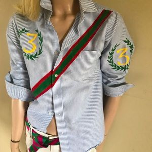 Oxford cloth shirt HAND PAINTED